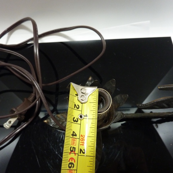 Andrea by Sadek Vintage Hummingbird Lamp Brass / (No Glass Tulip Shade) - Picture 3 of 5